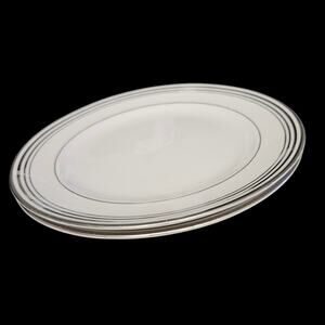 Pope Gosser Franklin Silver Band Salad Plates 7.5" Set of 2 USA Vintage